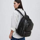 LATMAP 43L Backpack Purse For Women Men Leather Shoulder Diaper Bookbag Tote 17 16 15.6 Inch Laptop Bag Handbags For Travel Work College Large Black