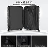 Luggage Sets 11 Piece, Lightweight Hardshell Luggage Large Suitcase with Double Spinner Wheels, Durable ABS Hard Shell Carry on Luggage with TSA-style Combination Lock & Travel Bag (28/24/20/14 Inch)