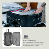 Travel Select Amsterdam Softside Expandable Luggage with Rolling Wheels, Navy, 21-Inch Carry-on