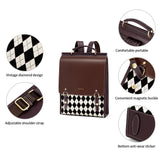 Cnoles Leather Backpack Purse For Women Fashion Ladies Vintage Bag Casual College Travel Backpacks Large bags Black