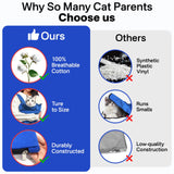 AmKune Cat Carrier Pouch for Medium Cats 10–20 lbs, Soft Cat Carrier with Upgraded Adjustable Strap, Durable Cotton Cat Bag for Nail Trimming, Medication & Vet Visits – Klein Blue