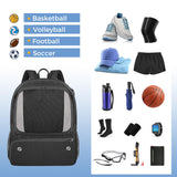 YOREPEK Basketball Backpack, Lightweight Basketball Bag with Ball Holder & Shoes Compartment, Sports Backpack Training Equipment Fit Soccer Volleyball Football