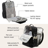 Baggallini Everyday Laptop Backpack - 11x15.5 Lightweight Water-Repellent Nylon Travel Bag w/Padded Laptop Sleeve & RFID