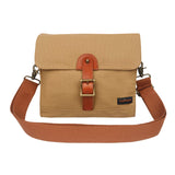 TOURBON Canvas Cycling Bike Handlebar Bag Bicycle Saddlebags Shoulder Messenger Storage (Khaki) | Backpacks4Less
