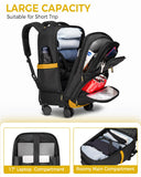 MATEIN Rolling Backpack with 4 Spinner Wheels, 17 Inch Backpack on Wheels with Shoulder Straps, Water Resistant Rolling Computer Bag Carry On Luggage, Business Travel Roller Laptop Bag for Women Men