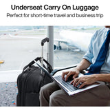 Hanke Expandable Underseat Carry on Luggage for Airplanes,Small Rolling Softside Suitcase Travel Luggage Personal Item Bag,Lightweight luggage bags for travel,Black,16-Inch