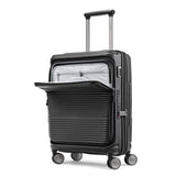 Samsonite Paralux Carry-On Luggage - Innovative Design - Quick Access Front Pocket - Dual Suspension Wheel Technology - TSA Lock - Expandable - Includes Removable Packing Cubes - Black