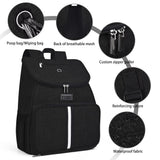 BAGLHER丨Dog Travel Bag, Airline Approved Pet Supplies Backpack, Dog Travel Backpack Accessories Set with 2 Silicone Collapsible Bowls and 2 Food Baskets. Black