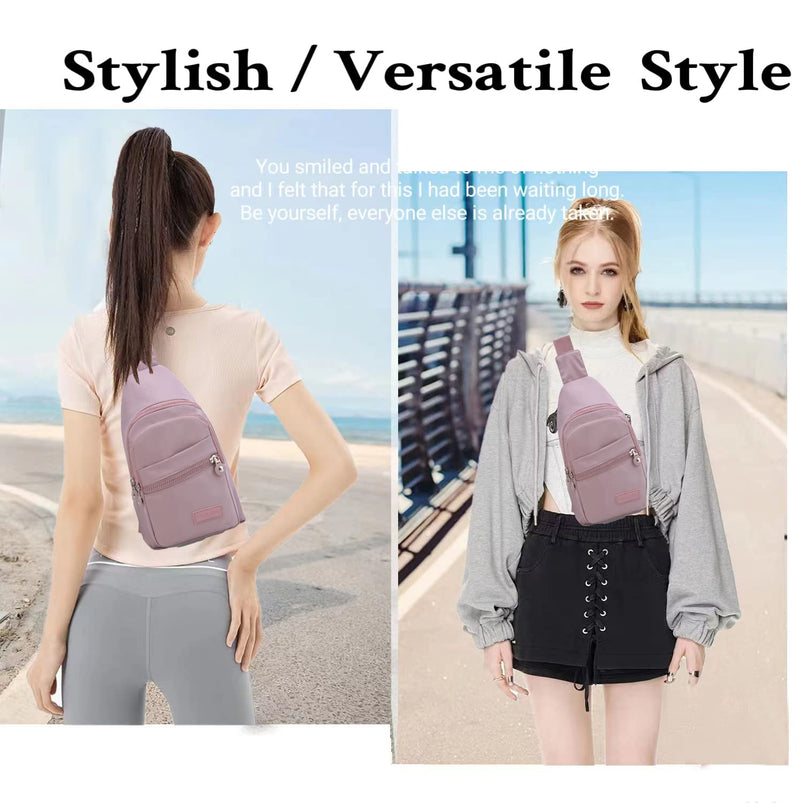 YAZEKOUS Small Sling Bag for Women Crossbody Sling Backpack Casual Daypack Backpack Cross Body for Travel Outdoor Hiking