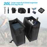 MOSISO 20L Bike Panniers, 2 Pack Waterproof Panniers Bike Bag, Large Capacity Flap Bicycle Rear Rack Seat Luggage Storage Trunk Bag for Road Mountain Cycling Traveling Commuting, Black