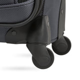 SwissGear Sion Softside Expandable Luggage – Medium Checked Suitcase with 360 Degree Wheels & Retractable Handle – 25 Inch, Perfect for 1-7 Night Trips – Dark Gray