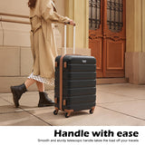 Coolife Luggage 3 Piece Set Suitcase Spinner Hardshell Lightweight TSA Lock
