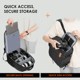 TARION Camera Backpack for Photographers - Compact 15L Camera Bag with 15.6 Inch Laptop Compartment - Side Access Quick Draw - Anti-theft Hidden Pocket Tripod Holder Rain Cover - TB04 Black