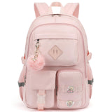 Xunteny College School Backpack for Girls, Women Travel Laptop Backpacks Teens Middle High School Bookbag (Pink)