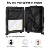 AIWEINY Zipperless Luggage, Polycarbonate Aluminum Hard Shell, Expandable Carry-On Suitcase with Spinner Wheels, Hard Shell Suitcase, 20 Inch Cabin