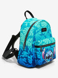 Disney Lilo & Stitch Blue Tropical Leaves Mini Backpack BLACK NONE