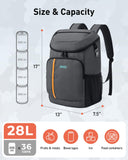 TOURIT Cooler Backpack Insulated 30 Cans, Lightweight Leak Proof Travel Cooler Bag, Soft Waterproof Backpack Cooler for Men Women, Camping Hiking Beach Travel Picnic