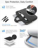LUGGEX Laptop Case Sleeve 17-17.3 Inch, LTX02 360° Protective 17 Inch Laptop Shoulder Bag Computer Carrying Case Compatible with HP, Dell, Lenovo (LTX-Core, Black)