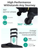 BAGSMART Carry On Luggage 20 Inch,Softside Expandable Suitcase with Spinner Wheels, Luggage 22x14x9 Airline Approved Rolling Lightweight Suitcases for Women Men, Compact Carry-On (Black)