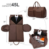Modoker Garment Bags for Travel Carry on Duffle Bags for Airplane Weekender Suit Bags for Men Travel,2 in 1 Travel Duffel ang Garment Bags for Hanging Clothes,Black