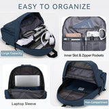 VASCHY School Backpacks, Lightweight Bookbag Schoolbag for Boys Girls Casual Basic Simple Daypack for Men Women Navy