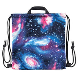 VanFn Drawstring Bags, Creative Design Gymsack, Unisex Sackpack, Casual Backpack, Sport's Equipment Bag Travel Bags (Galaxy)