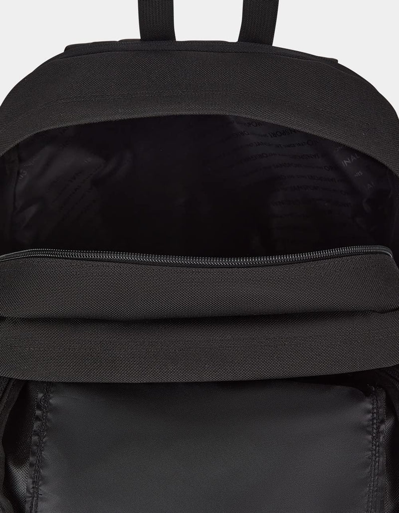 JanSport Main Campus FX Backpack - Travel or Work Bag w 15-Inch Laptop Pack with Leather Trim, Black
