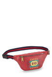 Gucci, Pre-loved Red Leather Logo Belt Bag Small, Red