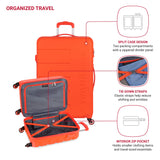 SwissGear 7366 Signature Hardside Expandable Luggage with Spinner Wheels, TSA Lock, Cup-Holder, Orange, 2-Piece Set (19/27)