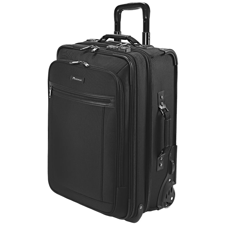 Modoker Rolling Garment Bag with Wheels Away Luggage for Suits with Wheels Wheeled Garment Bag for Travel 2 in 1 Rolling Duffel Bag, Black