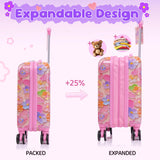 Rosamo Kid’s Luggage Set 6 Piece Suitcase Set 16’’ Hardside Luggage with Spinner Wheels Girls Boys Carry on Luggage Travel Rolling Luggage Airline Approved