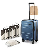 LUGGEX Carry On Luggage and 6 Set Travel Packing Cubes Bundle – Travel Essentials
