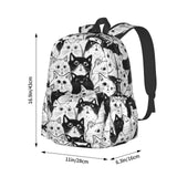 famliihw Black and white Cat Backpack Laptop Backpacks Multipurpose Daypack For Men Women Travel Hiking