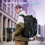 MATEIN 17.3 Inch Gaming Laptop Backpack, Large Gaming Backpack with Tech Pouch, Waterproof Rain Cover, Padded Shoulder Straps, Airlined Approved College Computer Bag for Men