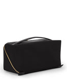 TUMI - Voyageur Dallas Cosmetic Bag - Lay-Flat Travel Makeup Organizer - Packable Travel Kit - Black with Gold Hardware