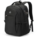 SHRRADOO Anti Theft Laptop Backpack Travel Backpacks with Combination Lock for Women Men High School College Backpack Computer Bag Fits 17 Inch Laptop,Grey