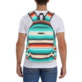 Tezmd Mexican Turquoise Aztec Western Backpack Boho School Bag Stripes Lightweight Bookbag Casual Daypack for Girls Boys Kids Women Men Travel Laptop 16 Inch