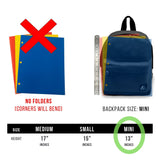 Everest Small Backpack, Navy, One Size