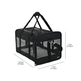 Amazon Basics Airline Approved Soft-Sided Mesh Pet Travel Carrier with Shoulder Strap, Portable, Washable Removable Fleece Pad for Dog, Cat, up to 16 pounds, 16.5" L x 10.6" W x 11" H, Black
