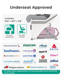 BAGSMART Small Underseat Carry on Luggage with Wheels, 16 inch Small Under Seat Luggage, Lightweight Travel Suitcase for Women, Mist Purple