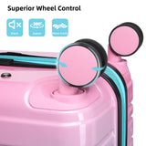 LARVENDER Luggage Sets 3 Piece, 20 Inch Carry on Luggage 22x14x9 Airline Approved Hardside PC+ABS Suitcase Set with Spinner Wheels TSA Lock, Lightweight Luggage Set for Women, Cotton Candy