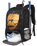 MATEIN Youth Baseball Bag, Softball Bag with Cleats Pocket for Girls, Boys, Adult, Large Baseball Backpack for Men with Fence Hook- Hold 2 Bats, Batting Mitten, Helmet, Caps, Teeball Gear