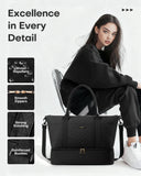 HOTOR Travel Duffel Bag - Weekender Bags for Women, Gym Tote Bags with Shoe Compartment, Carry On Overnight Bag with Toiletry Bag for Travel Essentials and Travel Accessories, Black, 13.4"×17.3"×7.9"