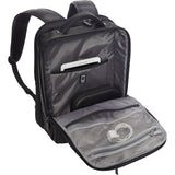 Kenneth Cole Reaction Manhattan Colombian Leather Slim 16" Laptop & Tablet Checkpoint-Friendly Anti-Theft RFID Business Book Bag Backpack, Black