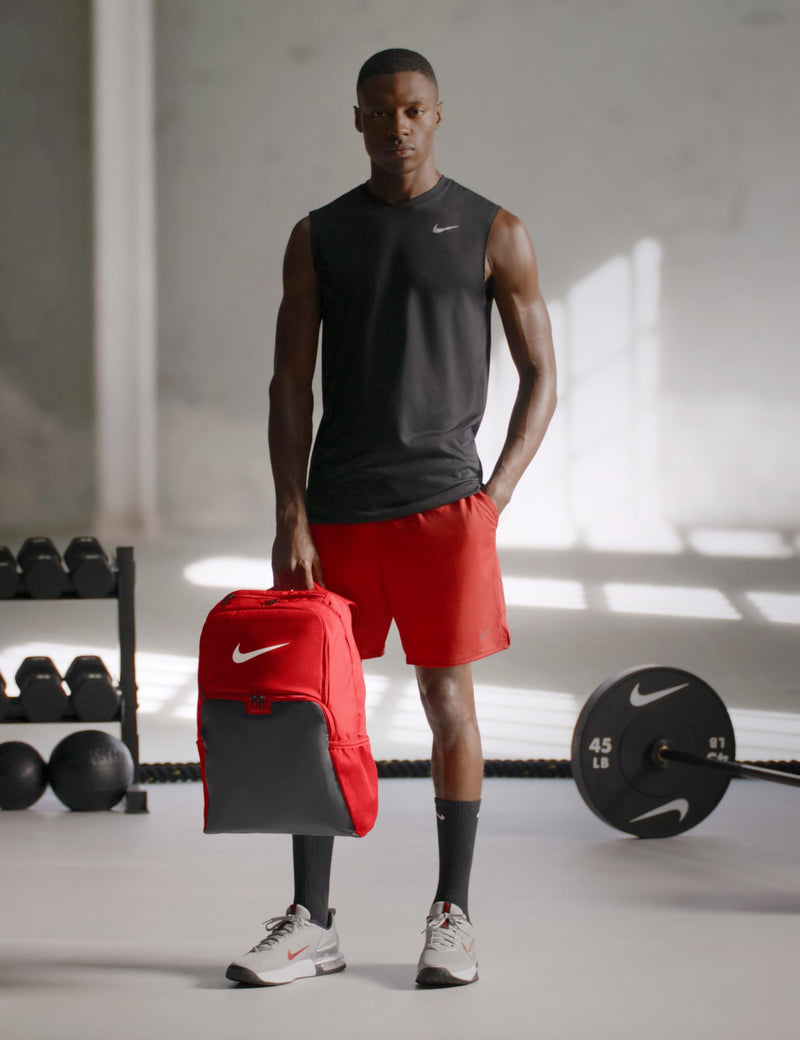 Nike Unisex Brasilia 9.5 Training Backpack (Extra Large, 30L), University Red/Black/White, MISC