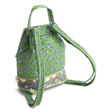 Premium Cotton Original Drawstring Backpack, Green Birds, One Size