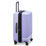 florence by mills Spin Me Away Hardside Expandable Luggage with Spinner Wheels, Lavender, Checked-Medium 24 Inch