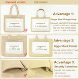 UERRUAM Tote Bag for Women with Pockets,Large Corduroy Crossbody Purse for Laptop,Work,College,Everyday,Travel,Black