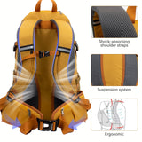 UtiaMiaoGonGo Hiking Backpack 40L, Camping Backpackwith Rain Cover, Waterproof Large Outdoor Sport Travel Daypack for Men Women, Yellow