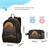 Selerdon Kids Backpack Grand Teton National Park School Bookbag with Lunch Bag for Boys Girls Preschool Kindergarten Elementary Laptop Daypack